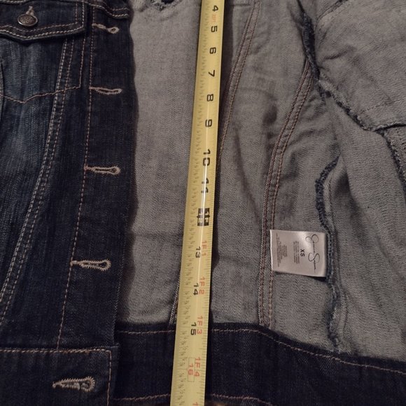Jessica Simpson cropped jean jacket - Picture 3 of 7